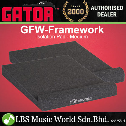 Gator Frameworks Studio Monitors Acoustic Foam Isolation Pad - Medium