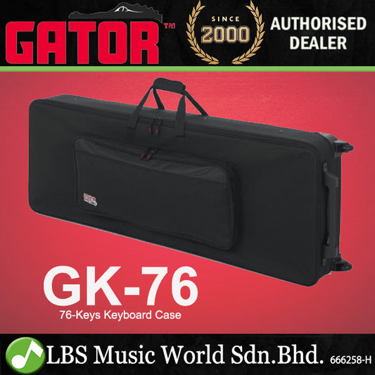 Gator GK-76 76 Keys Foam Lightweight Keyboard Case with Wheel (GK76 GK 76)