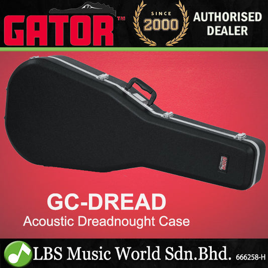 Gator GC-DREAD Deluxe ABS Molded Case for Acoustic Dreadnought Guitar (GC DREAD)