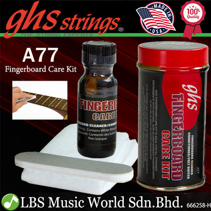 GHS Strings A77 Fingerboard Cleaner Conditional And Fret Buffer Care Kit With Cloth For Guitar