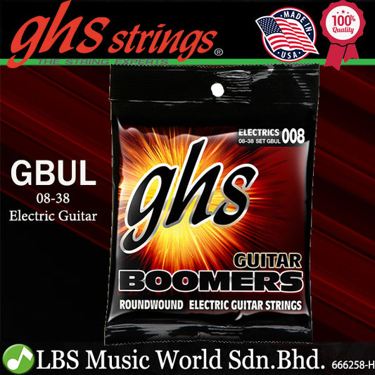 GHS Strings GBUL Boomer Electric Guitar String Set - Ultra Light Gauge (08-38)