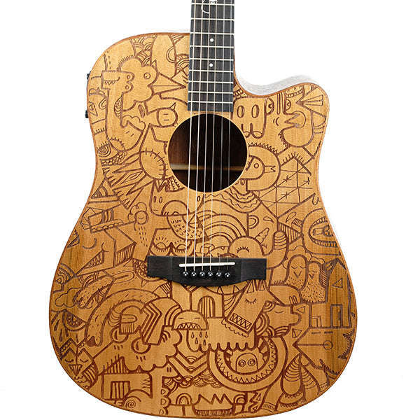 Groovy GTA 2020 Limited Edition 41 Inch Full Size Mahogany Acoustic Electric Guitar (GTA2020)