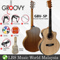 Groovy GBV-SP Grand Auditorium Electric Acoustic Guitar Package with Bevel Armrest & KLT-17A Pickup (Spruce)