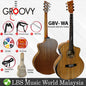 Groovy GBV-WA Grand Auditorium Electric Acoustic Guitar Package with Bevel Armrest & KLT-17A Pickup (Walnut)