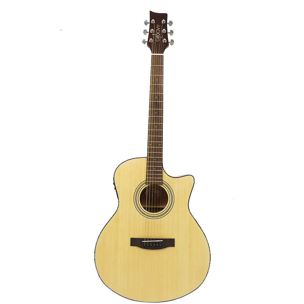 Groovy GTA 41 Inch Full Size Acoustic Electric Guitar Spruce with Bag Professional (GTA)
