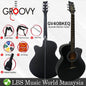Groovy GV Series Acoustic Electric Guitar with ALT-1 Pickup Package Natural - GV41NEQ GV40NEQ GV41BKEQ GV40BKEQ