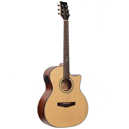 Groovy GTA-EQ 41 Inch Full Size Acoustic Electric Guitar with Bag and Pickup (GTA)