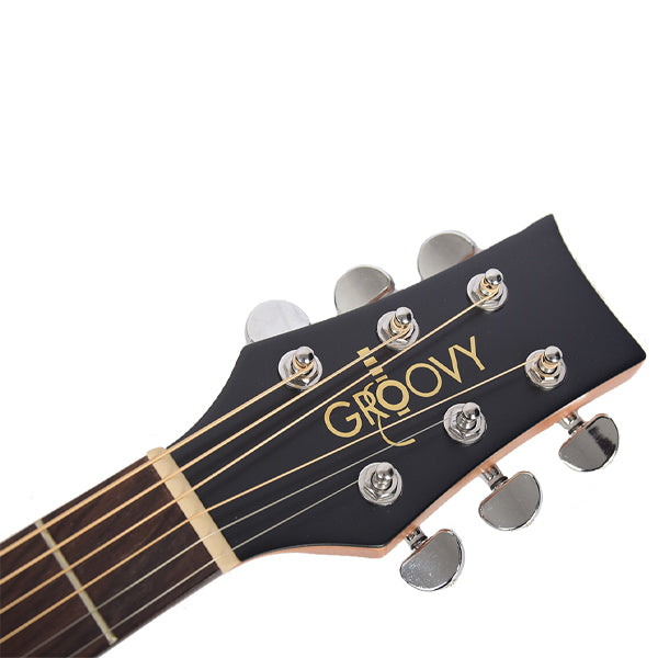 Groovy GTA-EQ 41 Inch Full Size Acoustic Electric Guitar with Bag and Pickup (GTA)