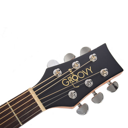 Groovy GTAMH-EQ 41 Inch Full Size Mahogany Acoustic Electric Guitar with Pick Up And Bag (GTA)
