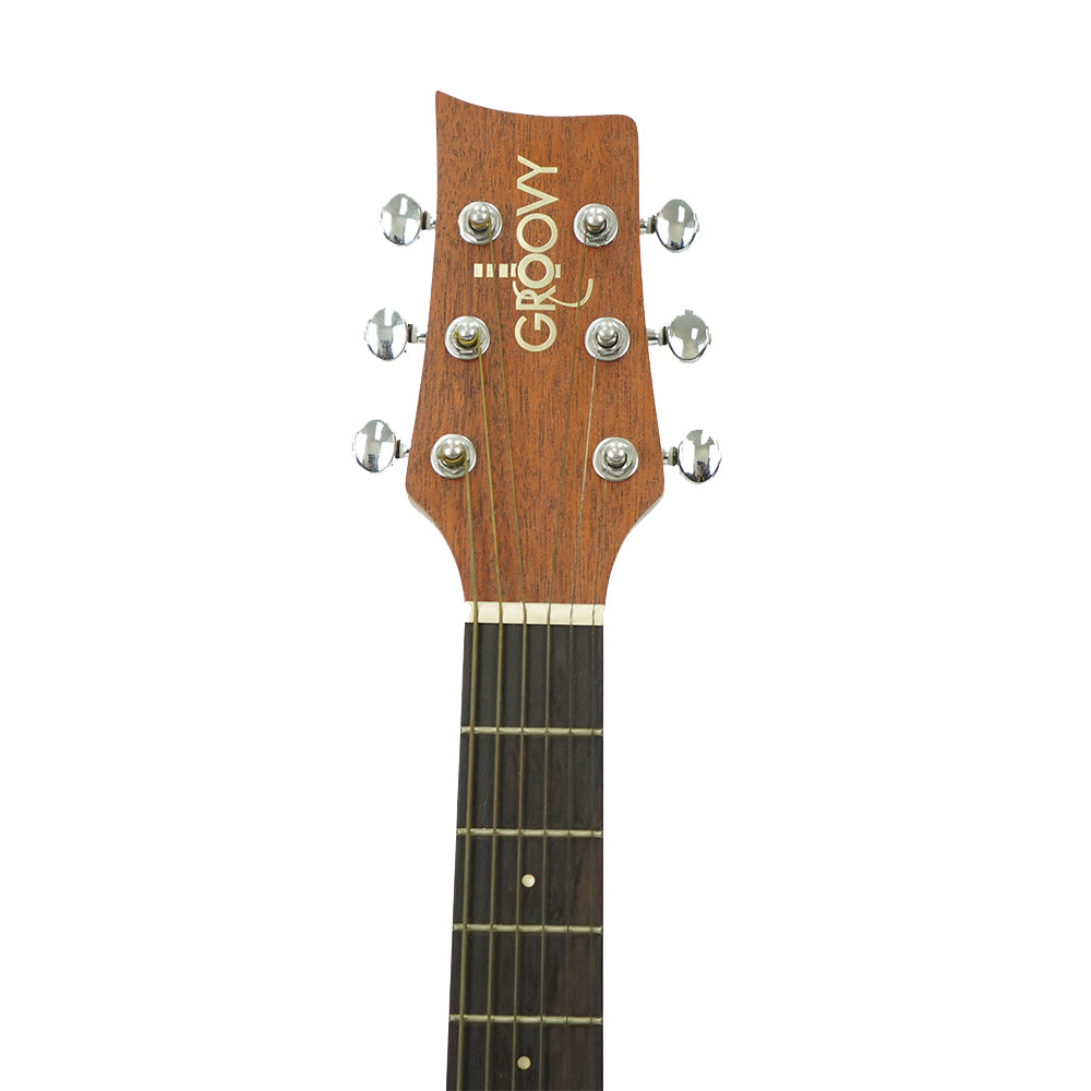Groovy GBB-EQ 34 Inch Spruce Acoustic Electric Guitar with Bag Fishman Pickup Travel Size Guitar (GBB)
