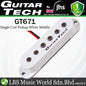 Guitar Tech GT671 Single Coil Middle Pickup for Electric Guitar - White (GT 671)
