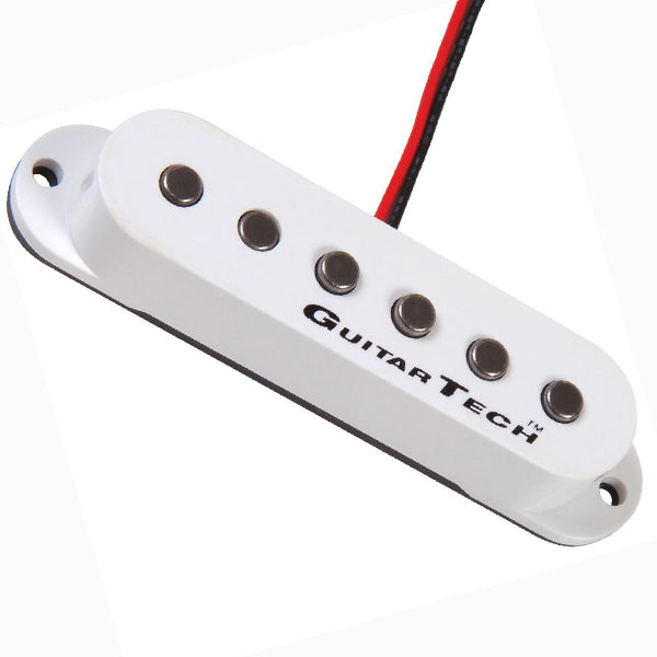 Guitar Tech GT671 Single Coil Middle Pickup for Electric Guitar - White (GT 671)