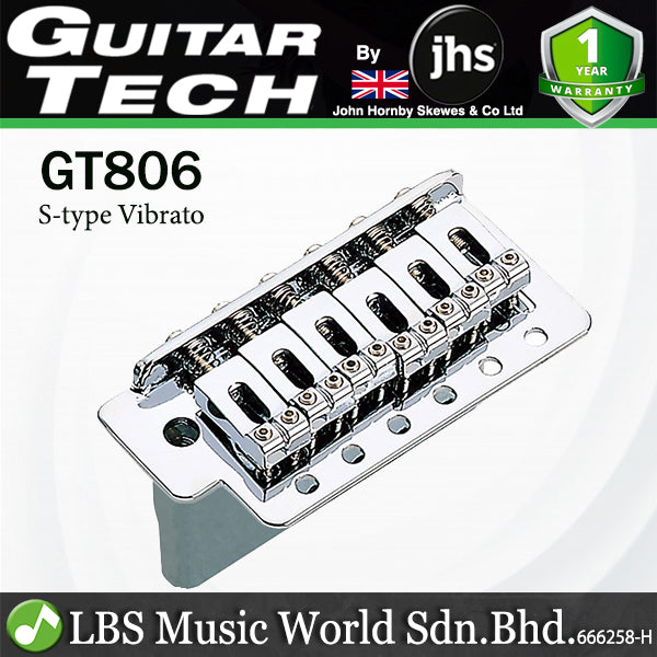 Guitar Tech GT806 S Type Vibrato Tremolo Bridge for Electric Guitar - Chrome (GT 806)