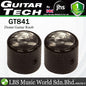 Guitar Tech GT841 Volume Tone Control Tuning Dome Knob for Electric Guitar Pair - Chrome Black (GT 841)