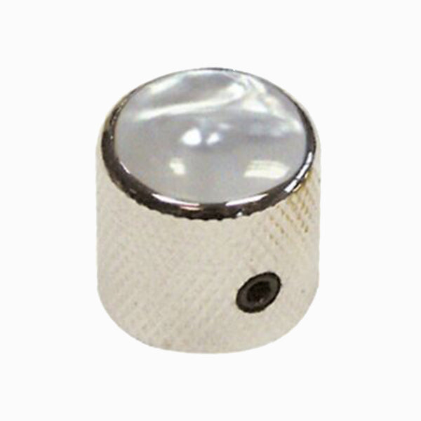 Guitar Tech GT840 Volume Tone Control Tuning Dome Knob for Electric Guitar Pair - Chrome White (GT 840)