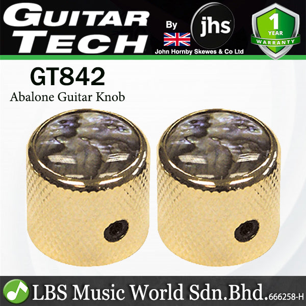 Guitar Tech GT842 Volume Tone Control Tuning Dome Knob for Electric Guitar Pair - Abalone Gold (GT 842)