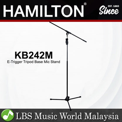 Hamilton KB242M E-Trigger Tripod Base Adjustable Microphone Stand with Mic Quick Release