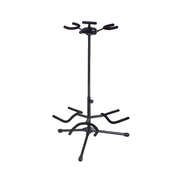 Hamilton KB430G Acoustic Electric Bass Triple Guitar Stand Black Finish (KB430)