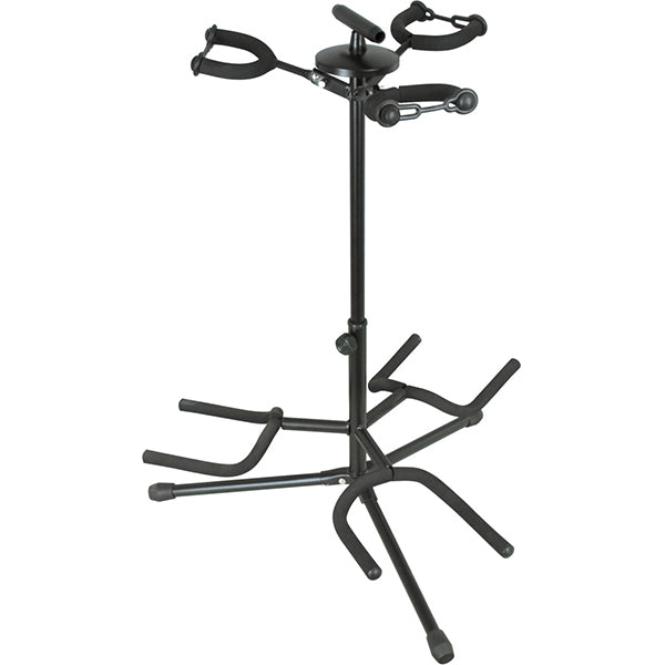 Hamilton KB430G Acoustic Electric Bass Triple Guitar Stand Black Finish (KB430)