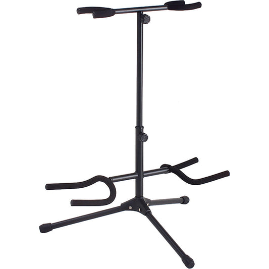 Hamilton KB420G Double Guitar Stand Rack for Acoustic Electric Bass Black Finish (KB420)