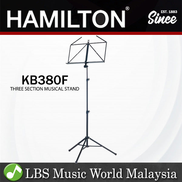 Hamilton KB380F 3 Section Advance Musical Book Stand Black With Bag (KB380)
