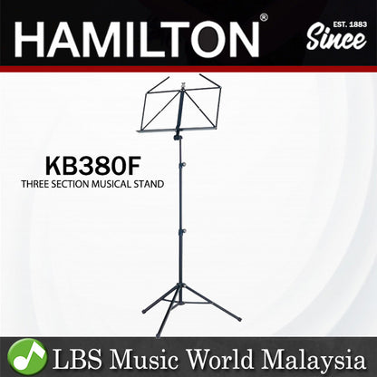 Hamilton KB380F 3 Section Advance Musical Book Stand Black With Bag (KB380)