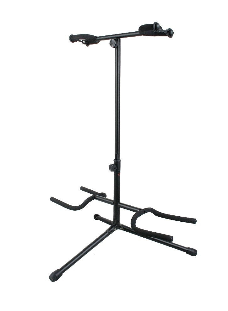 Hamilton KB420G Double Guitar Stand Rack for Acoustic Electric Bass Black Finish (KB420)