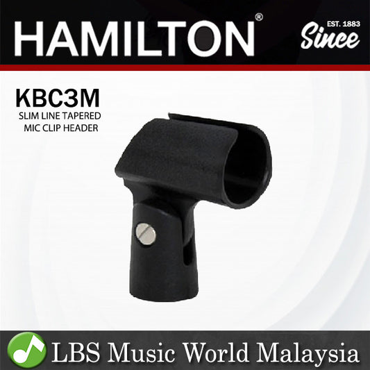 Hamilton KBC3M Universal Slim Line Tapered Microphone Clip Holder Mic Stand Adapter (KBC3)