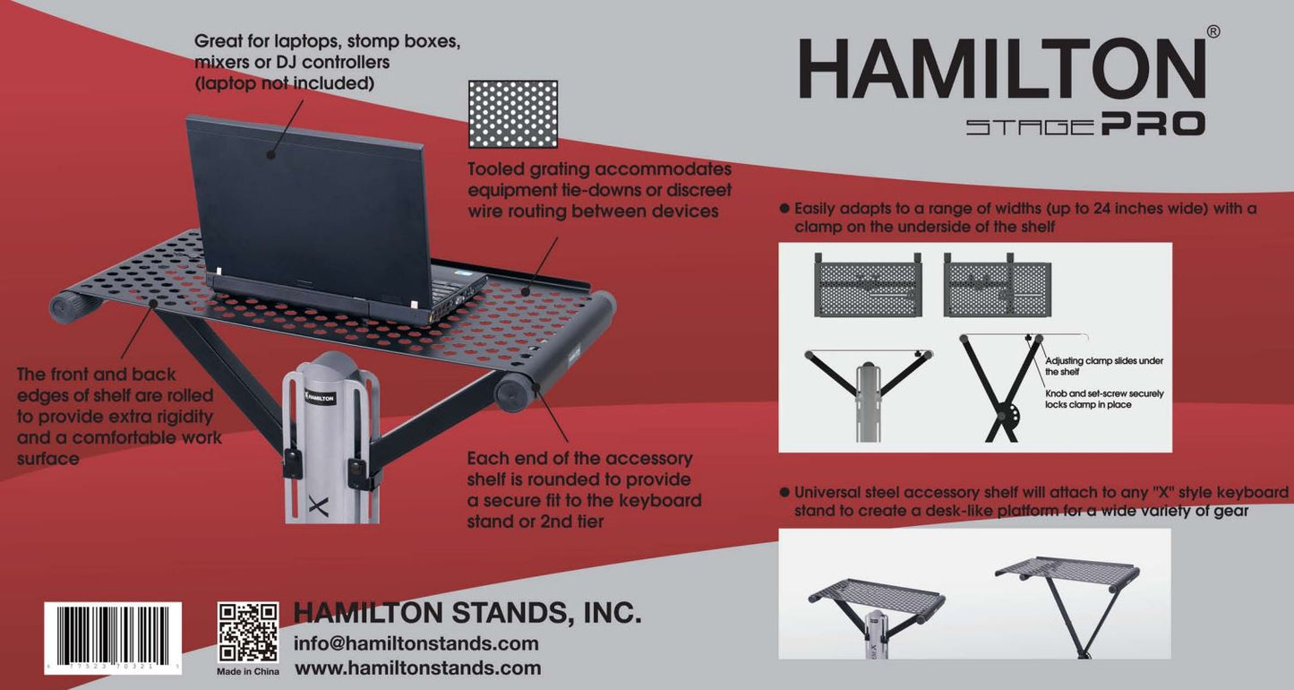 Hamilton KB868K Universal Keyboard Stand Accessory Table (KB868)
