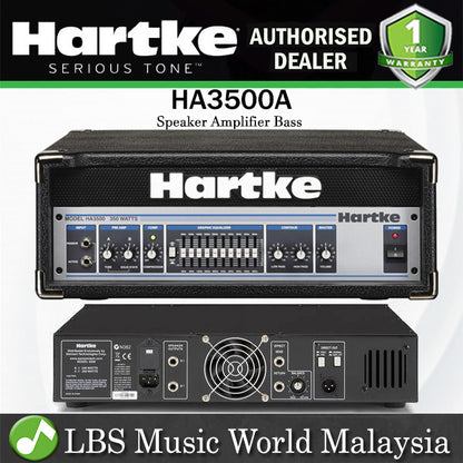 Hartke HA3500A 350 Watt Speaker Amplifier Electric Bass Guitar Amp (HA3500 HA 3500A)