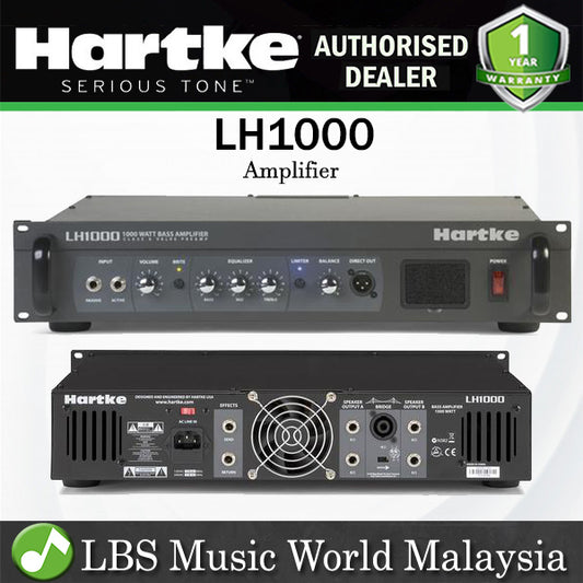 Hartke LH1000 1000 Watt Speaker Amplifier Bass Guitar Amp Head (LH 1000)