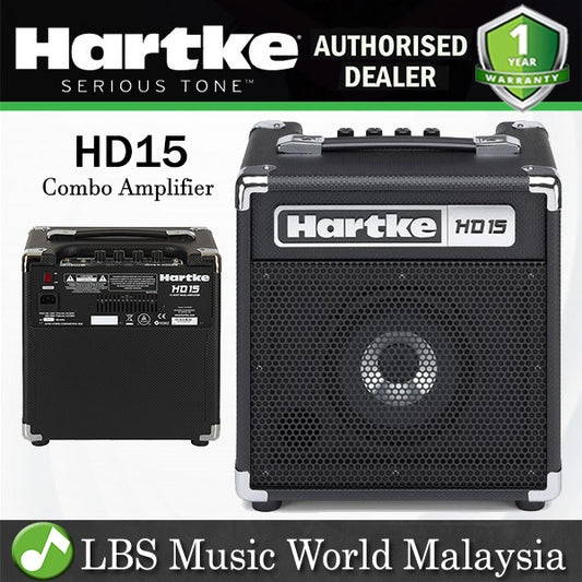 Hartke HD15 15 Watt Bass Guitar Combo Speaker Amplifier Amp (HD 15)