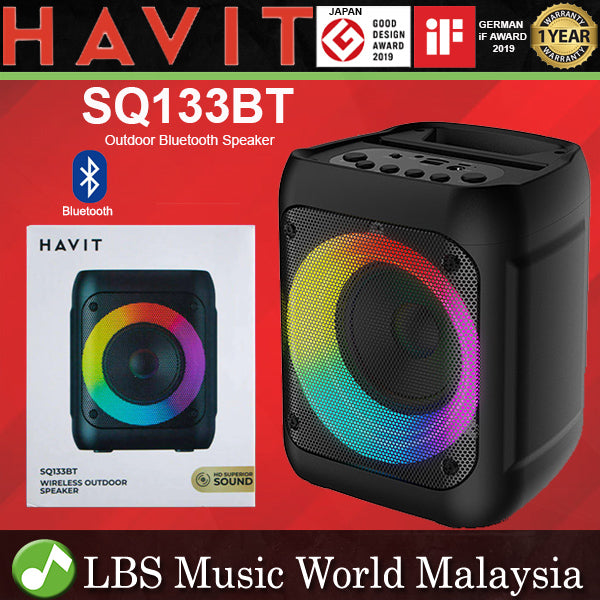 Havit SQ133BT 4" Outdoor Bluetooth Speaker with Bright RGB Lighting