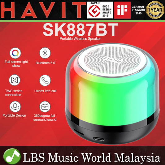 Havit SK887BT Portable Wireless Speaker With Bluetooth And RGB Lighting