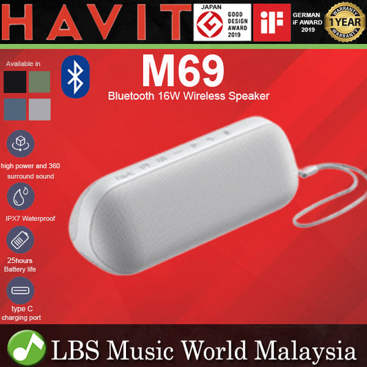 Havit M69 Bluetooth 16 Watt Wireless Bluetooth Speaker With Dual Strong Bass Surround Sound