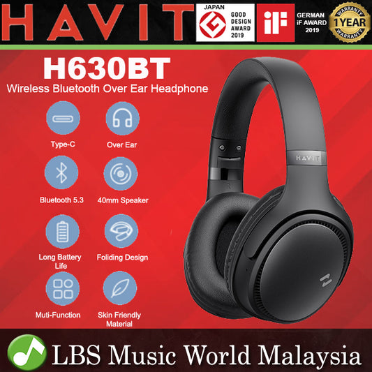 HAVIT H630BT Wireless Over Ear Bluetooth Headphone With Mic and Foldable