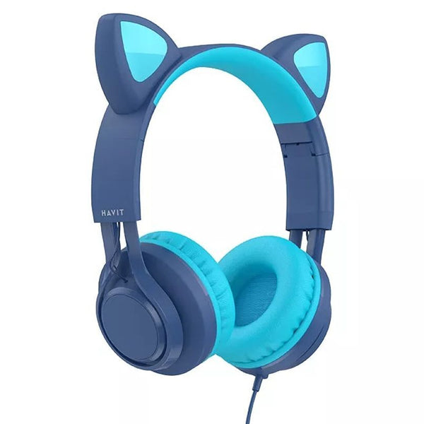 HAVIT H225D Wired Over Ear Headphone with Built In Headset Mic and Cat Design