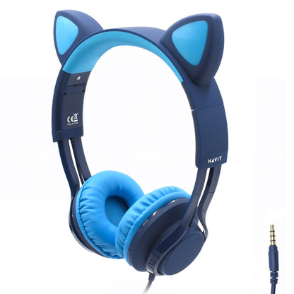 HAVIT H225D Wired Over Ear Headphone with Built In Headset Mic and Cat Design