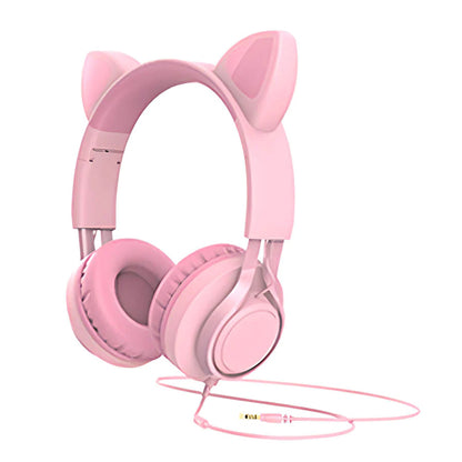 HAVIT H225D Wired Over Ear Headphone with Built In Headset Mic and Cat Design