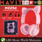 HAVIT H225D Wired Over Ear Headphone with Built In Headset Mic and Cat Design