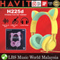 HAVIT H225D Wired Over Ear Headphone with Built In Headset Mic and Cat Design
