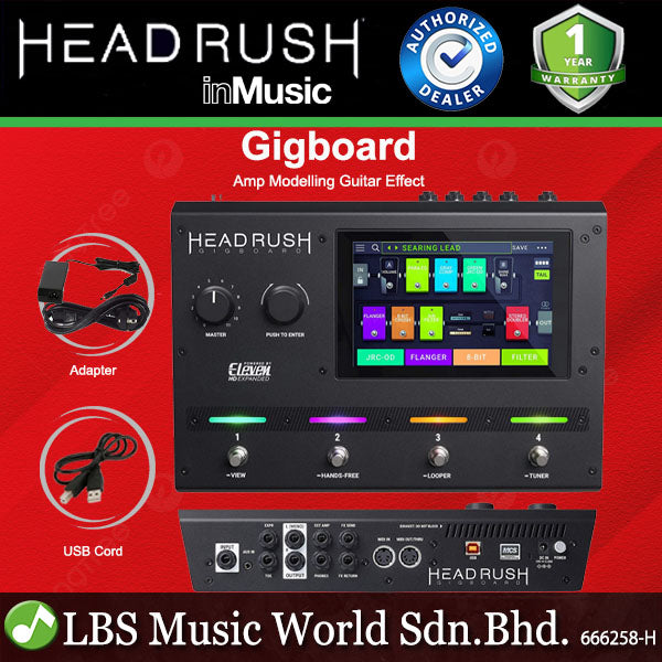 HeadRush Gigboard Compact Amp Modeling Guitar Multi Effect Processor Pedal