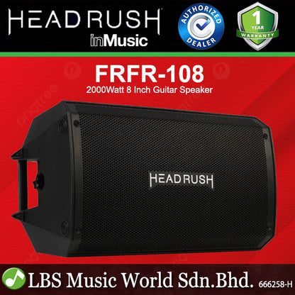 HeadRush FRFR-108 2000 Watt 1X8 Inch Powered Guitar Amplifier Cabinet Speaker  (FRFR108 FRFR 108)