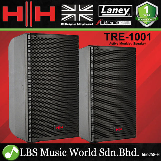 HH Electronics TRE-1001 1400 Watt 10 Inch Tensor Active Powered Speaker with Bass Reflex (TRE1001 TRE 1001)