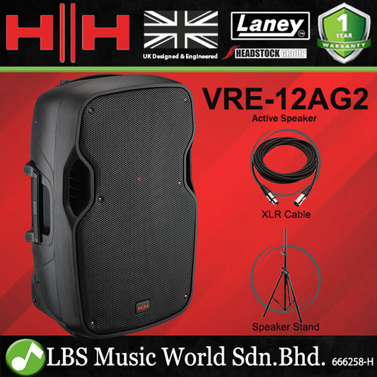 HH Electronics VRE-12AG2 800 Watt 12 Inch Vector Active Powered Speaker with Bluetooth (VRE12AG2 VRE 12AG2)