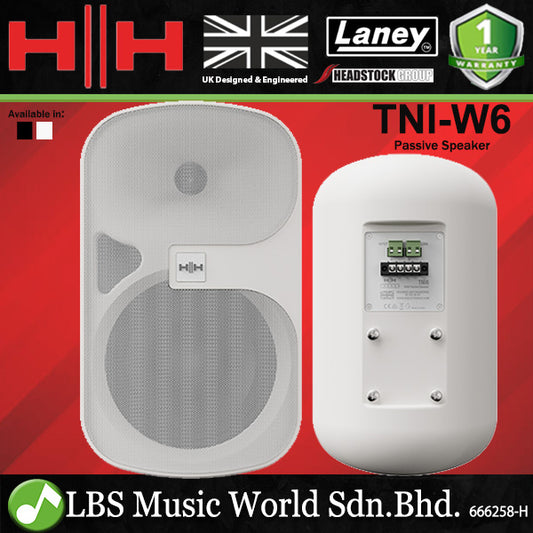 HH Electronics TNi-W6 6.5 Inch Tessen Wall Mount Passive Speaker with 4 Power Tappings Ranging - Each (TNiW6 TNi W6)