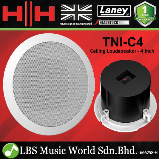 HH Electronics TNi-C4 TNi-C6 TNi-C8 4/6/8 Inch Coaxial Ceiling Speaker Installation Loudspeaker - Each (TNi C4 C6 C8)