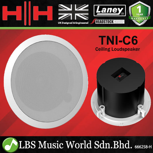 HH Electronics TNi-C4 TNi-C6 TNi-C8 4/6/8 Inch Coaxial Ceiling Speaker Installation Loudspeaker - Each (TNi C4 C6 C8)