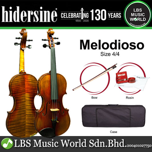 [Indent Order] Hidersine Melodioso Violin 4/4 Outfit with Bow, Rosin and Case - Guarneri Antique