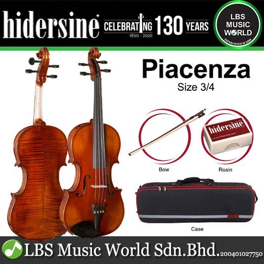 Hidersine Piacenza Violin Outfit with bow, Rosin and Case - 4/4 3/4